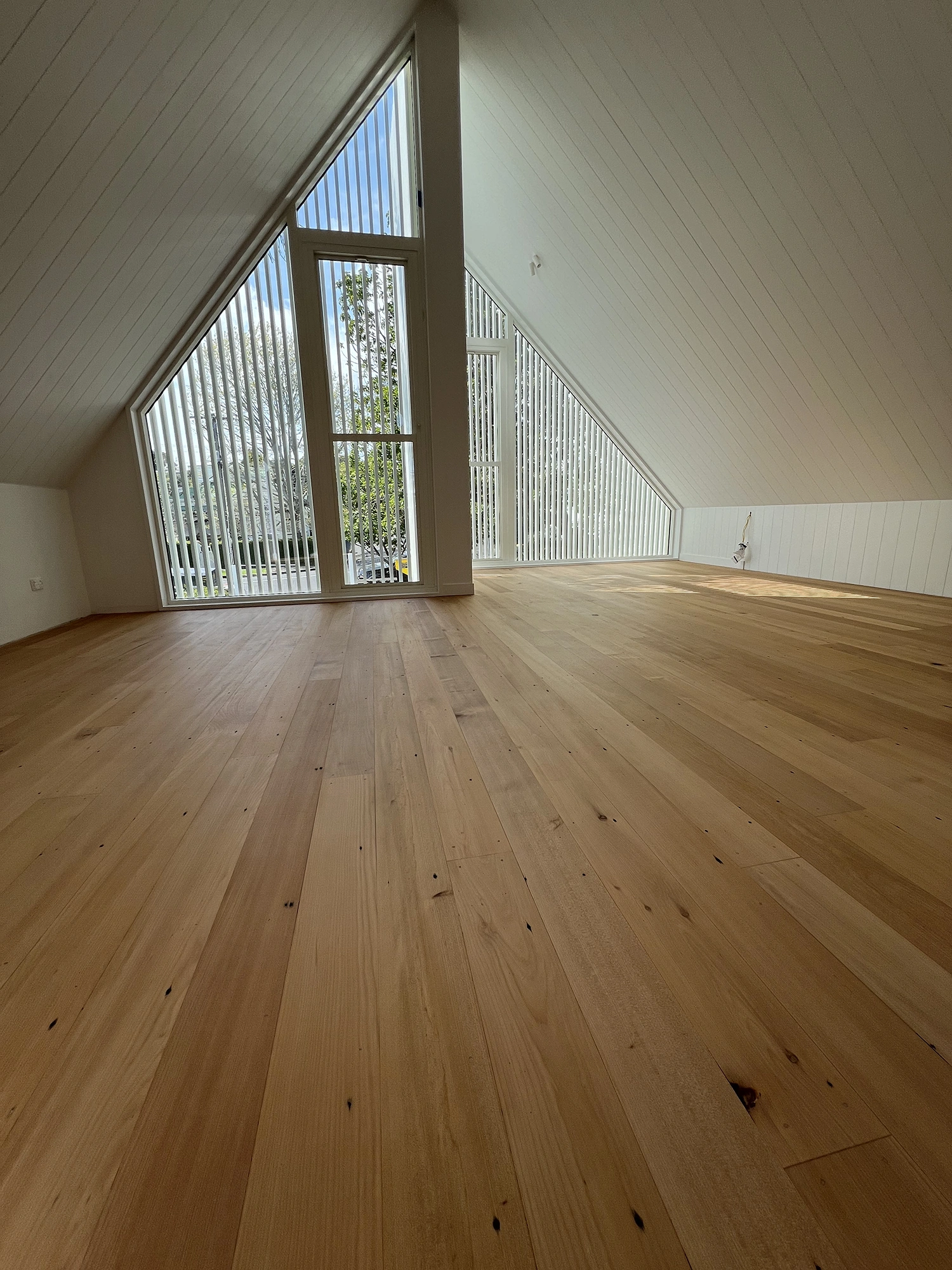 Kauri flooring installed