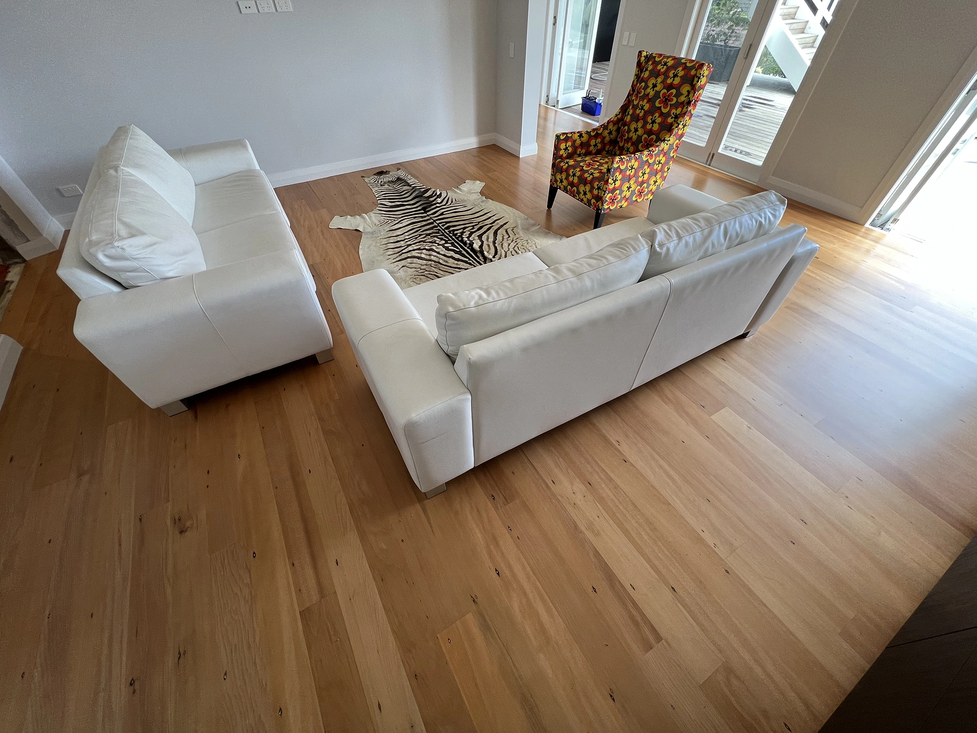 Rimu floor in open plan kitchen