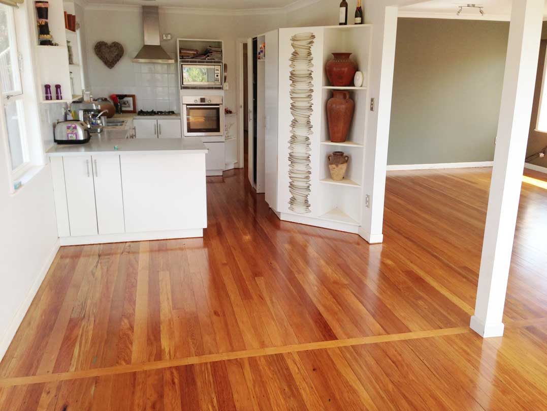 Finished Rimu floor — period home