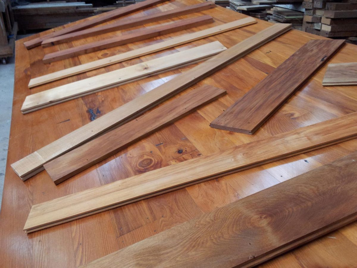 Rimu boards at the yard
