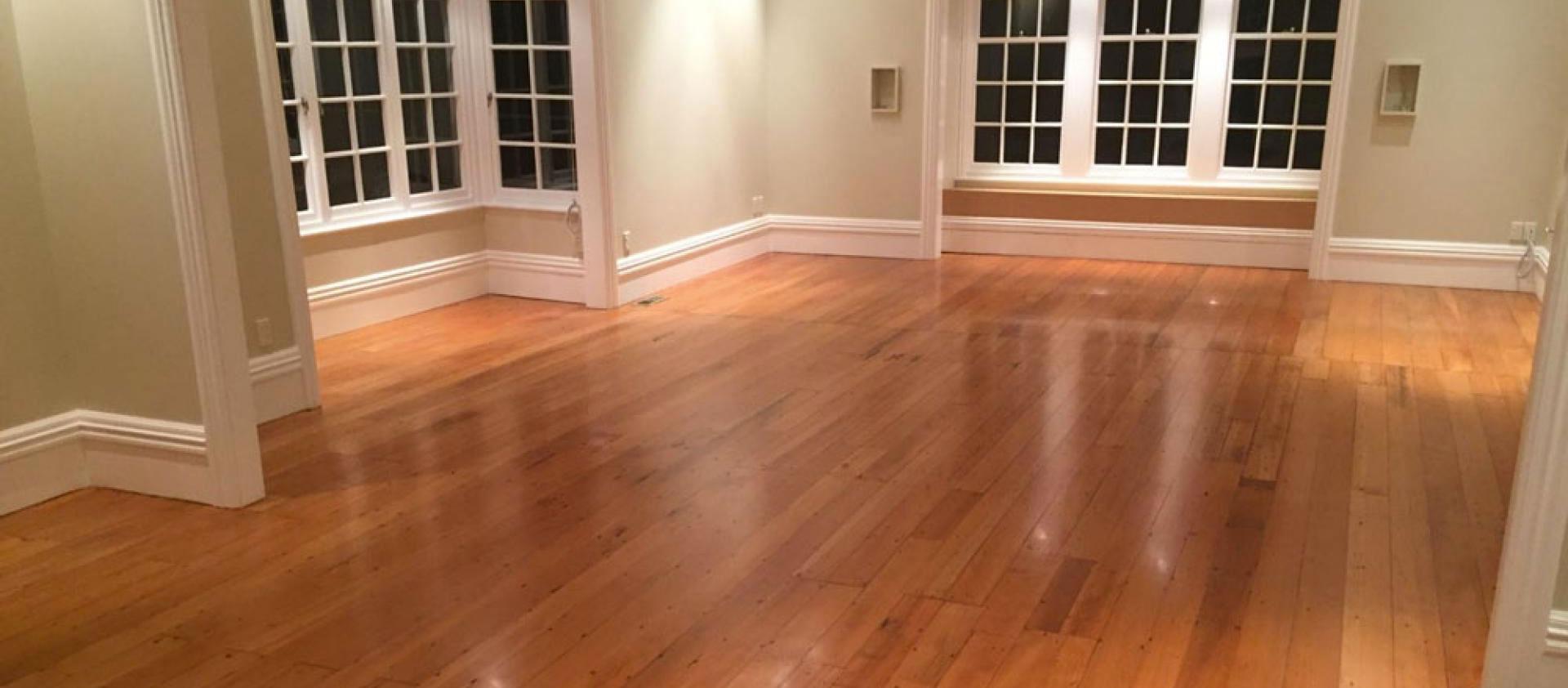Finished Rimu floor in Auckland period home