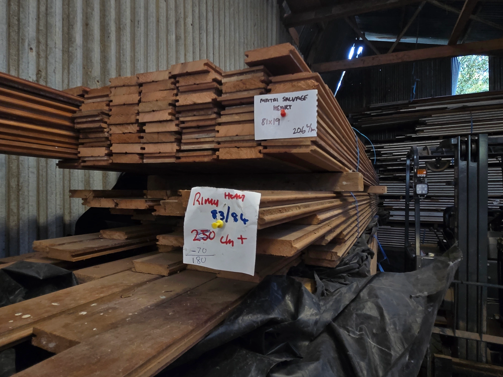 Machined flooring boards